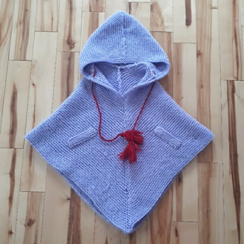 Size 4t 5t purple knit poncho